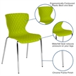 Flash Furniture Lowell Plastic Dining Side Chair in Citrus Green