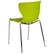 Flash Furniture Lowell Plastic Dining Side Chair in Citrus Green