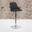 Flash Furniture Trieste Upholstered Adjustable Bar Stool in Black