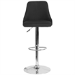 Flash Furniture Trieste Upholstered Adjustable Bar Stool in Black