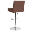 Flash Furniture Ravello Tufted Adjustable Bar Stool in Brown