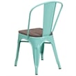 Flash Furniture Metal Dining Side Chair in Mint Green