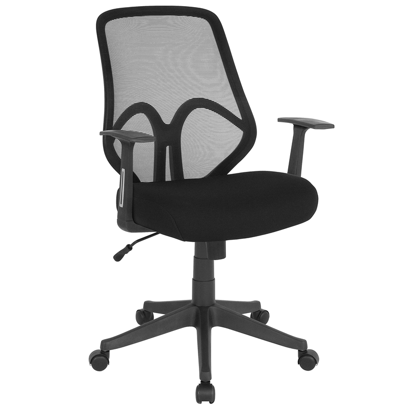 Flash Furniture Salerno High Back Mesh Swivel Office Chair in Black