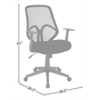 Flash Furniture Salerno High Back Mesh Swivel Office Chair in Black