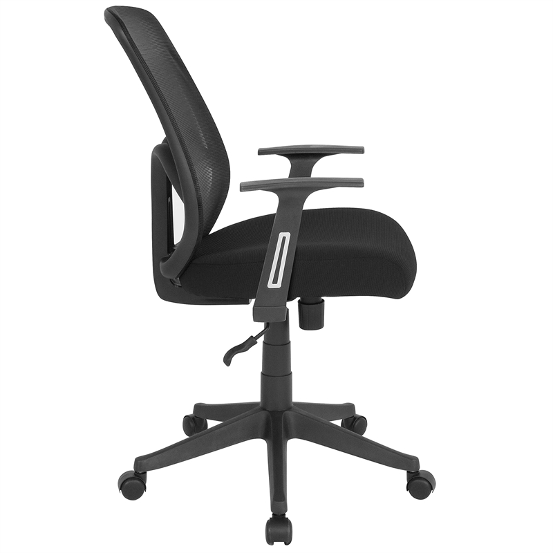 Flash Furniture Salerno High Back Mesh Swivel Office Chair in Black