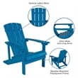 Flash Furniture Charlestown Faux Wood Adirondack Chair In Blue
