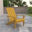 Flash Furniture Charlestown Faux Wood Adirondack Chair In Yellow