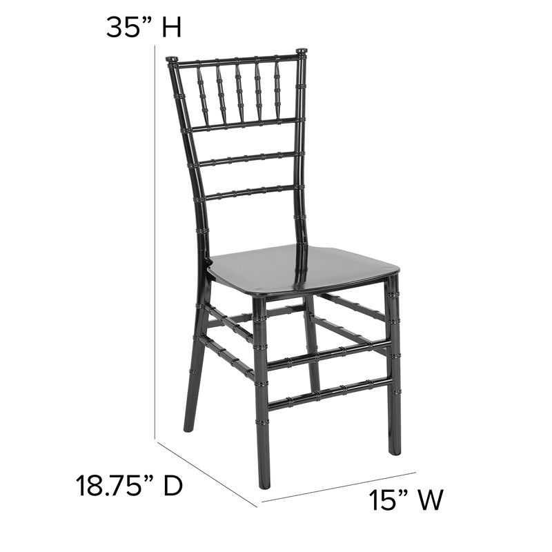 Flash Furniture Hercules Chiavari Dining Chair in Black