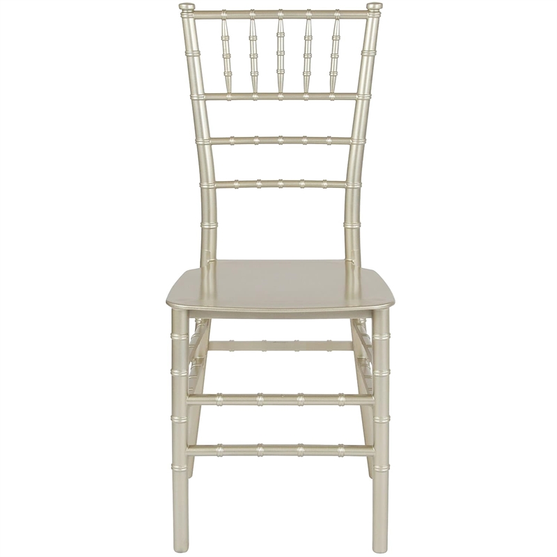 Flash Furniture Hercules Chiavari Dining Chair in Champagne