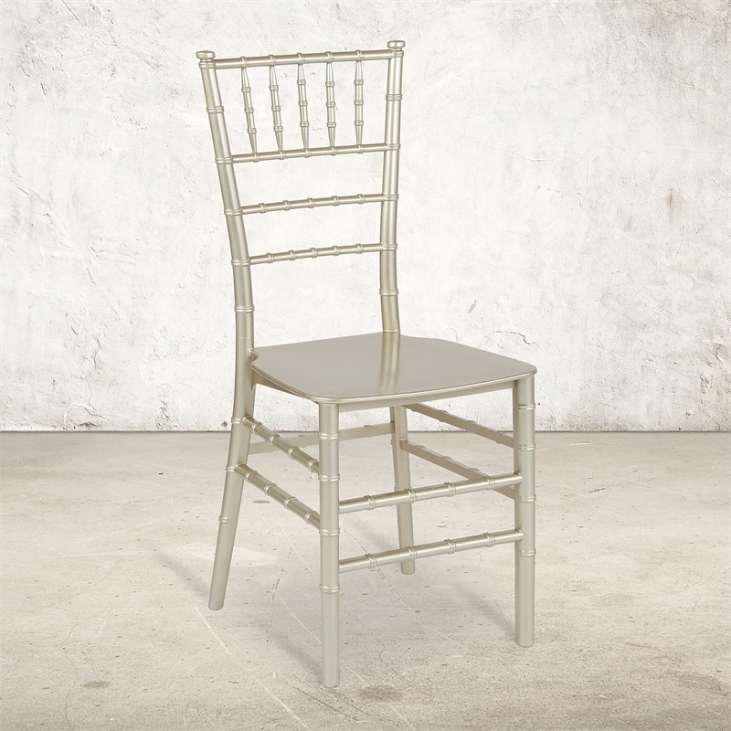 Flash Furniture Hercules Chiavari Dining Chair in Champagne
