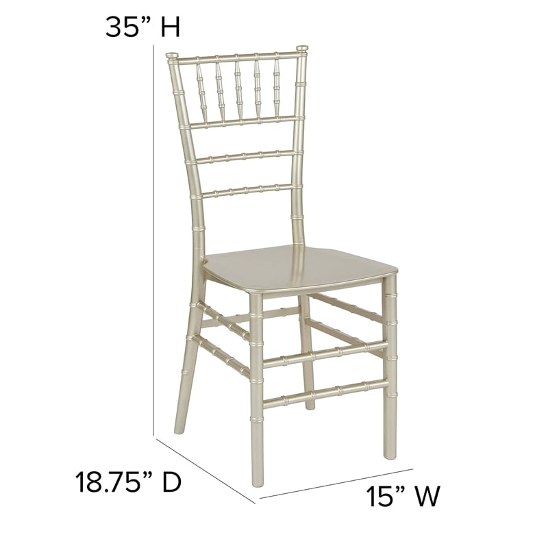 Flash Furniture Hercules Chiavari Dining Chair in Champagne