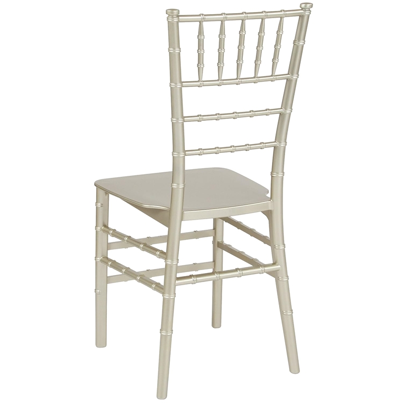 Flash Furniture Hercules Chiavari Dining Chair in Champagne