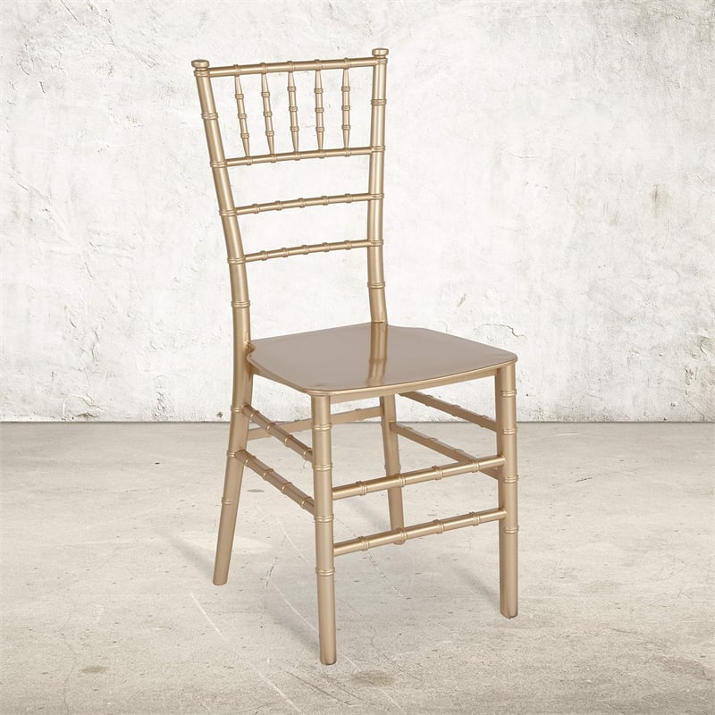 Flash Furniture Hercules Chiavari Dining Chair in Gold