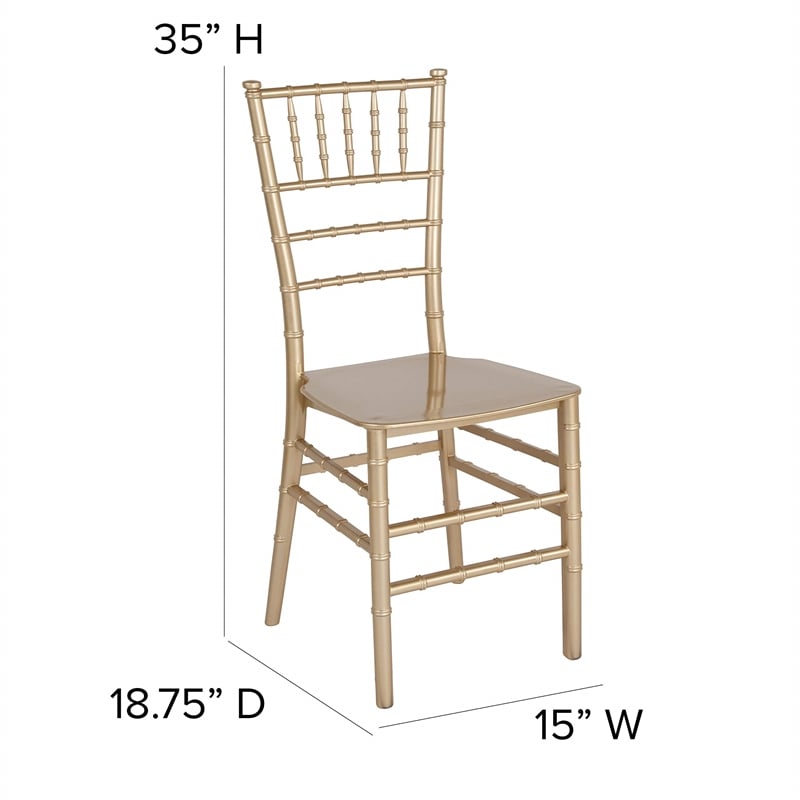 Flash Furniture Hercules Chiavari Dining Chair in Gold