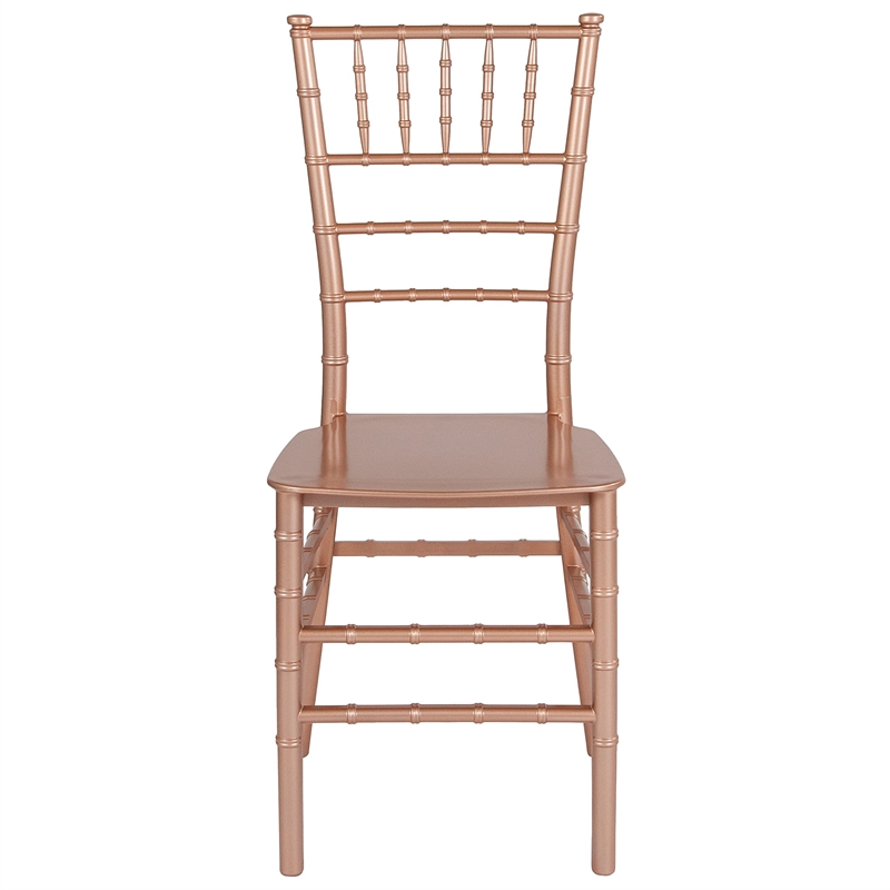 Flash Furniture Hercules Chiavari Dining Chair in Rose Gold