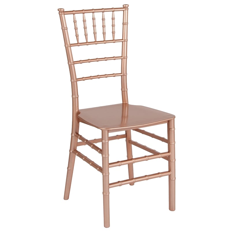 Flash Furniture Hercules Chiavari Dining Chair in Rose Gold