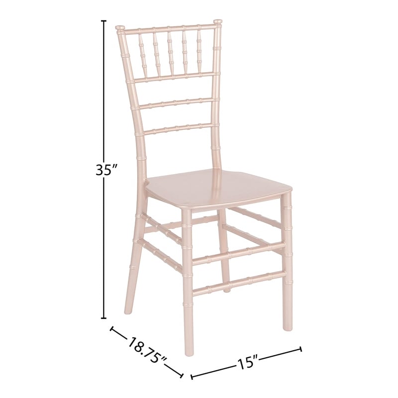 Flash Furniture Hercules Chiavari Dining Chair in Rose Gold