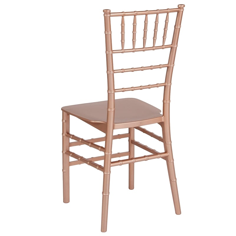 Flash Furniture Hercules Chiavari Dining Chair in Rose Gold