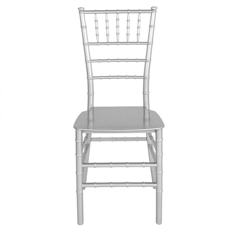 Flash Furniture Hercules Chiavari Dining Chair in Silver