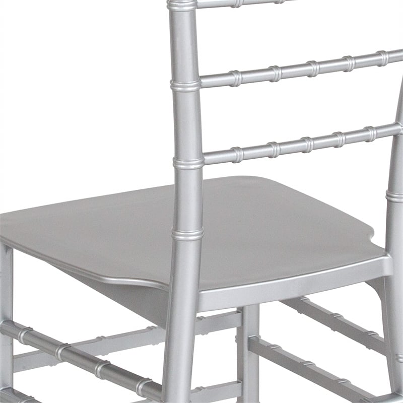 Flash Furniture Hercules Chiavari Dining Chair in Silver