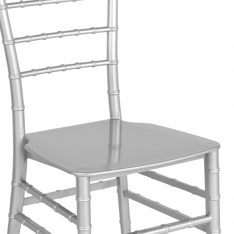 Flash Furniture Hercules Chiavari Dining Chair in Silver