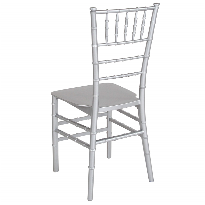 Flash Furniture Hercules Chiavari Dining Chair in Silver