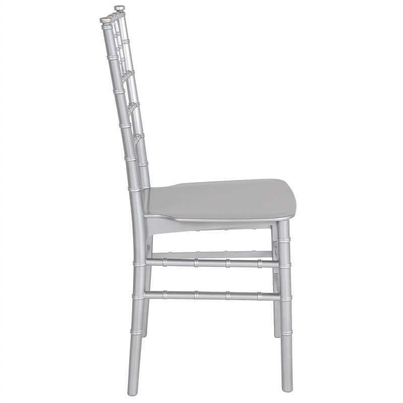 Flash Furniture Hercules Chiavari Dining Chair in Silver