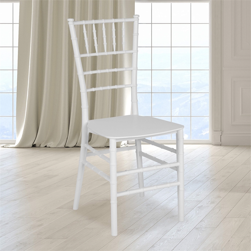 Flash Furniture Hercules Chiavari Dining Chair in White