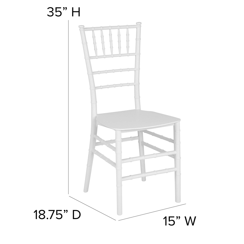 Flash Furniture Hercules Chiavari Dining Chair in White