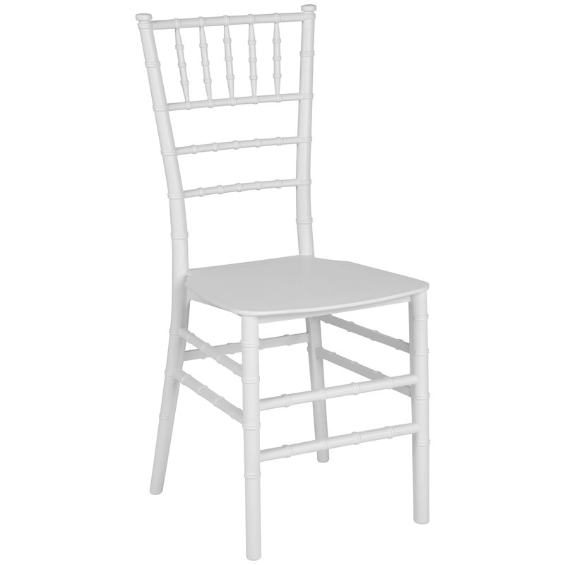 Flash Furniture Hercules Chiavari Dining Chair in White - LE-WHITE-M-GG