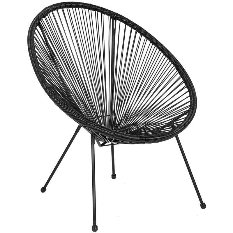 Flash Furniture Valencia 29 Oval Patio Chair In Black Tlh 094 Black Gg