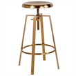 Flash Furniture Toledo Metal Adjustable Bar Stool in Gold