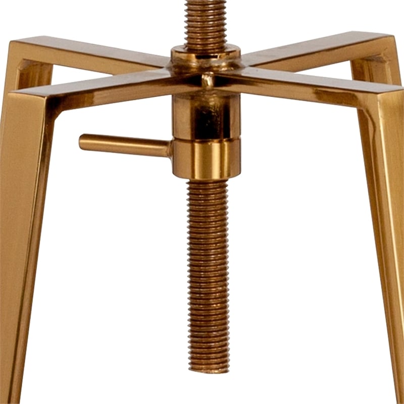 Flash Furniture Toledo Metal Adjustable Bar Stool in Gold