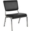 Flash Furniture Hercules Faux Leather Bariatric Reception Chair in Black