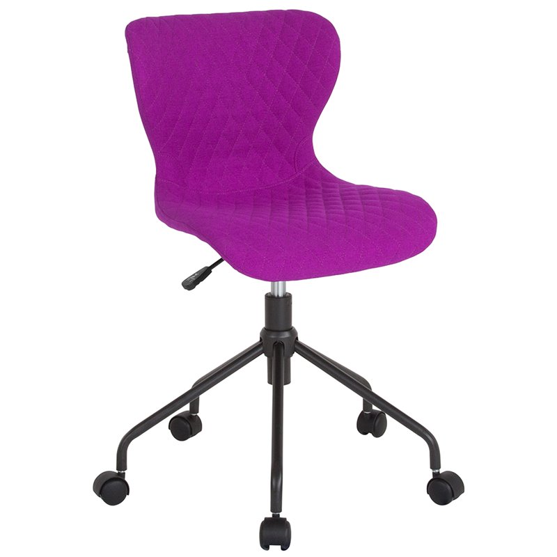 Flash Furniture Somerset Swivel Office Chair In Purple And Black