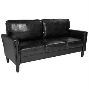 flash furniture bari contemporary leather sofa