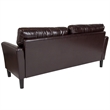 Flash Furniture Bari Leather Sofa in Brown and Black