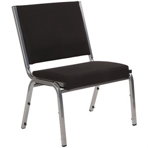 flash furniture hercules bariatric fabric square panel back medical reception chair in silver