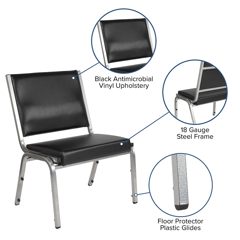 Flash Furniture Hercules 950 lb. Rated Black Vinyl Bariatric Chair