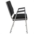 Flash Furniture Hercules Bariatric Reception Arm Chair in Black and Silver