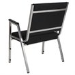 Flash Furniture Hercules Bariatric Reception Arm Chair in Black and Silver