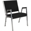 Flash Furniture Hercules Bariatric Reception Arm Chair in Black and Silver