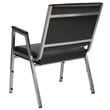 Flash Furniture Hercules Faux Leather Bariatric Arm Chair in Black and Silver