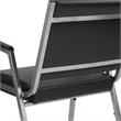 Flash Furniture Hercules Faux Leather Bariatric Arm Chair in Black and Silver