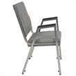 Flash Furniture Hercules Bariatric Reception Arm Chair in Gray and Silver