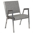 Flash Furniture Hercules Bariatric Reception Arm Chair in Gray and Silver