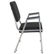 Flash Furniture Hercules Bariatric Reception Arm Chair in Black and Silver