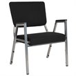 Flash Furniture Hercules Bariatric Reception Arm Chair in Black and Silver