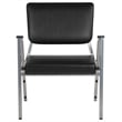 Flash Furniture Hercules Faux Leather Bariatric Reception Arm Chair in Black