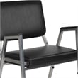 Flash Furniture Hercules Faux Leather Bariatric Reception Arm Chair in Black